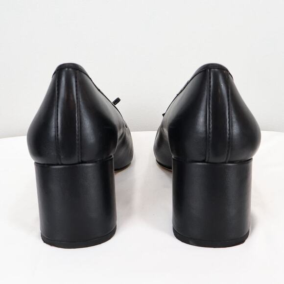 J. Crew Cap-Toe Ballet Block Heel Black Size 9 - Picture 4 of 11